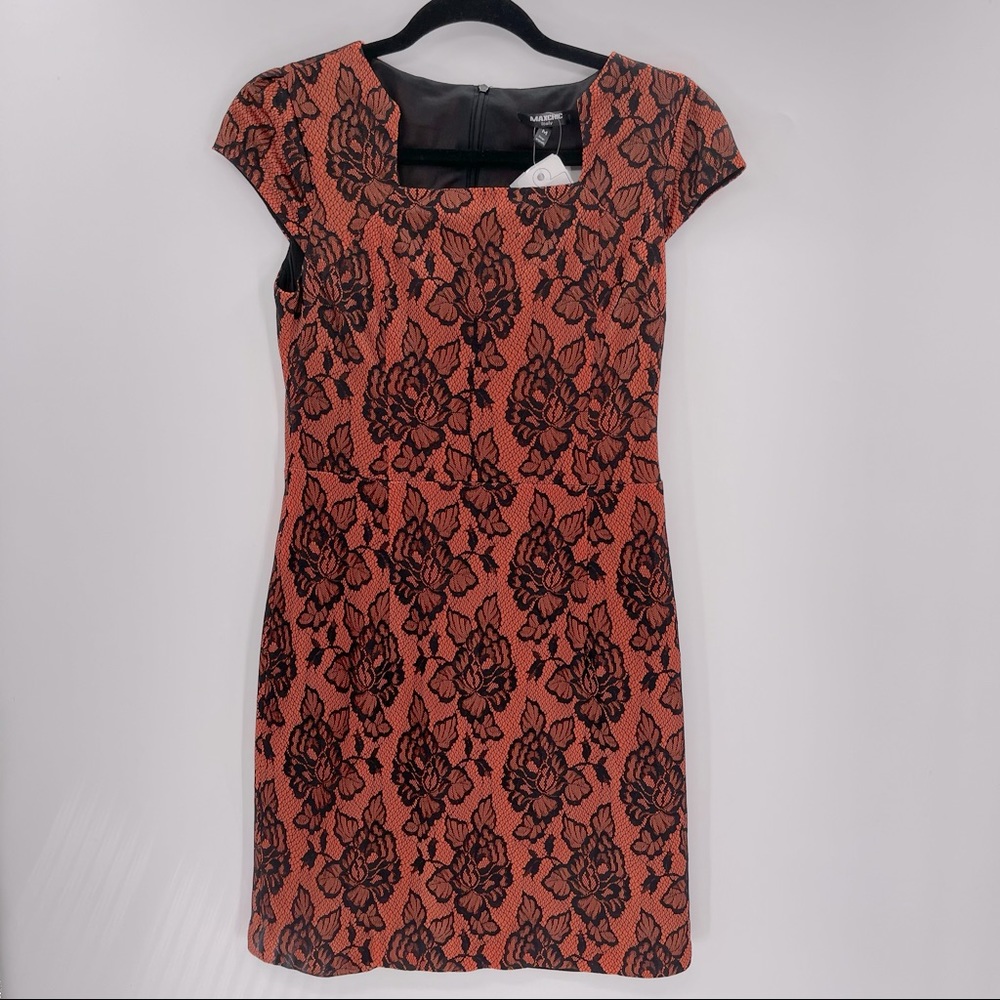 Maxchic Italy Dress Brocade Floral Lace Dress Size Medium